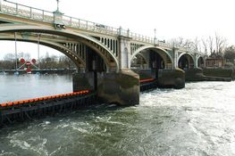 The lock is used when the weir gates are closed