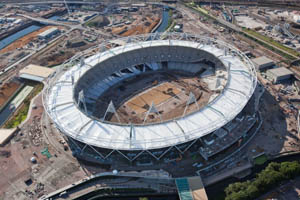 The Olympic Stadium in east London